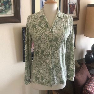 Floral Green Blouse